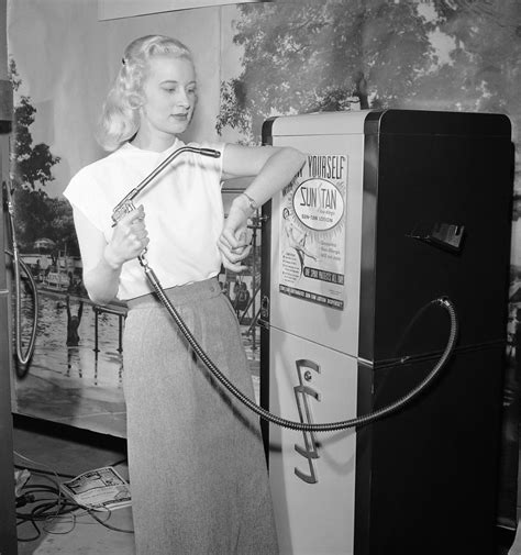 Suntan Vending Machine, 1949 | Vintage News Daily