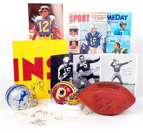 Football Autograph Collection with Hall of Famers