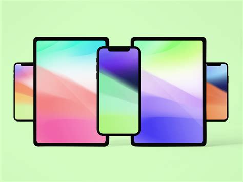 Colorful gradient "Breeze" wallpaper pack for iPhone and iPad