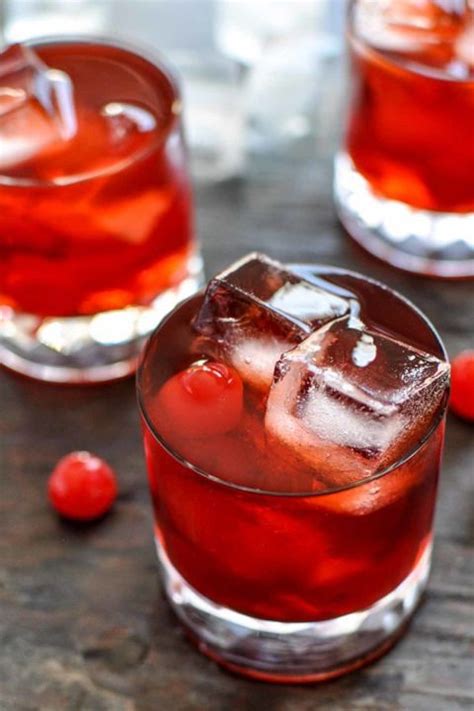 21 Patriotic Drinks to Serve on the 4th of July | Cherry whiskey, Yummy drinks, Whiskey smash