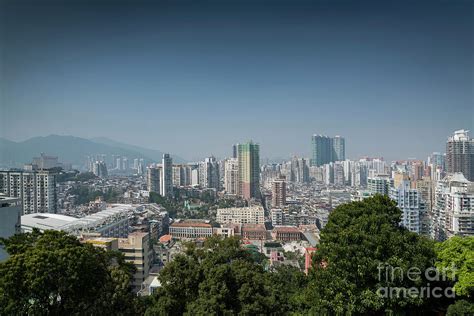 Urban Skyline View With Tower Blocks In Central Macau City Photograph ...