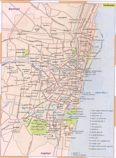 Chennai city route map - Route map of Chennai (Tamil Nadu - India)