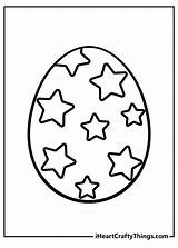 Printable Easter Eggs sketch template