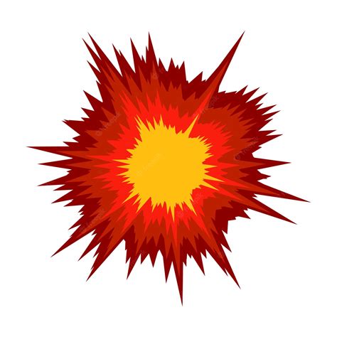 Premium Vector | Cartoon bomb explosion shape. Bomb explosion effect icon illustration design.