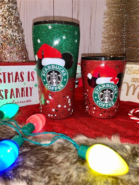 Starbucks Tumbler Christmas Glitter Cup Disney Starbucks | Etsy in 2021 | Disney starbucks ...