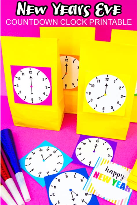 Kids New Years Eve Countdown Clock - Made with HAPPY