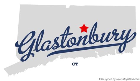 Map of Glastonbury, CT, Connecticut