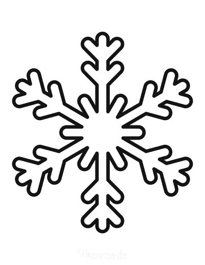 Easy Snowflake Coloring Pages