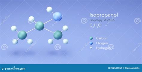 Isopropyl Alcohol, CH3CHOHCH3, Isopropanol, Molecule Model And Chemical ...