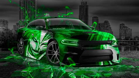 Dodge Challenger Wallpaper Green