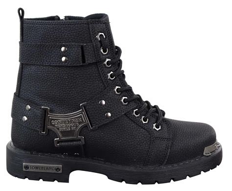 Mens Black Rugged PU Leather Boots: Buy Online - Happy Gentleman