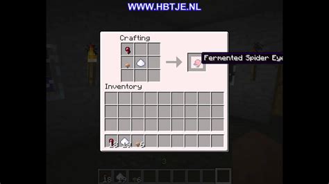 How to create a fermented spider eye in minecraft - YouTube