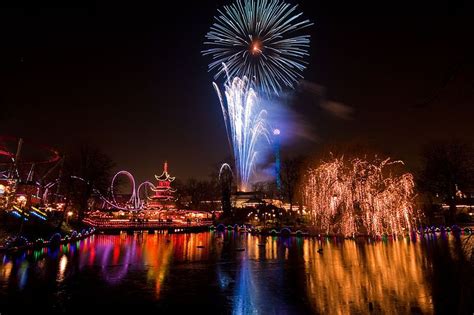 Fireworks in the Tivoli Gardens in Copenhagen, Denmark. | New years eve ...