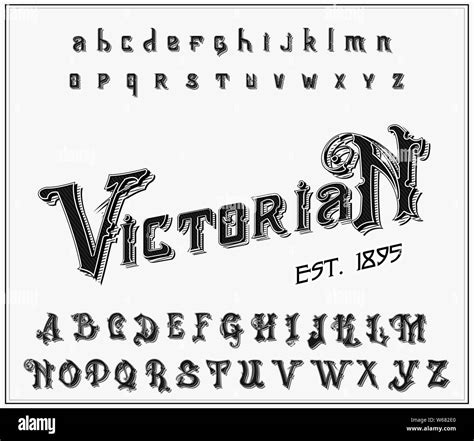 Victorian font hi-res stock photography and images - Alamy