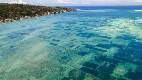 Waterway between Nusa Lembongan and Nusa Ceningan, Klungkung Regency, East Bali, Indonesia ...