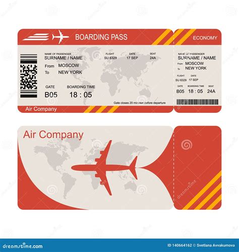 Plane Ticket Cartoon Vector | CartoonDealer.com #14641303