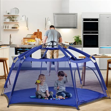 Alvantor Play Portable Playard Foldable Playpen with Canopy for Baby ...