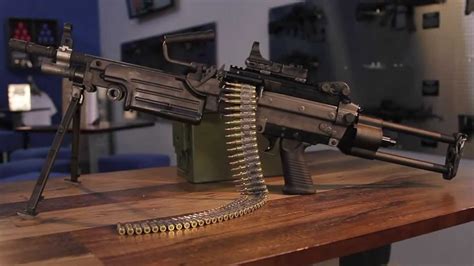 FN SAW M249 Belt-Fed Machine Gun, Available To Shoot at Lock & Load Miami - YouTube