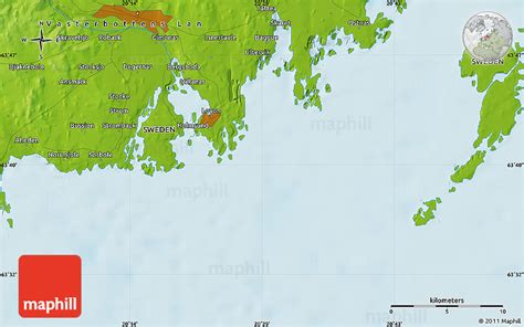 Physical Map of Umeå