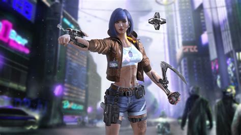 Cyberpunk 2077, Girl, Cyborg, 4K, #140 Wallpaper PC Desktop