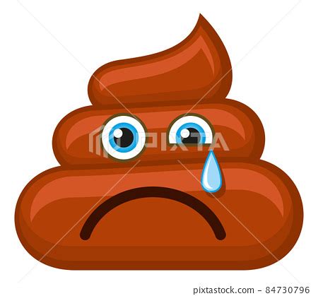 Crying poop emoji. Sadness symbol. Depressed...-插圖素材 [84730796] - PIXTA圖庫