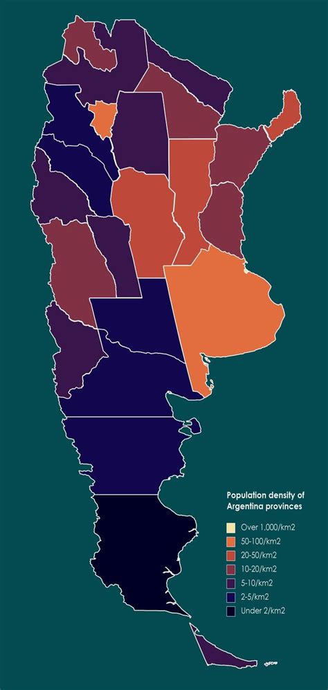 Population density of Argentina provinces | Argentina, Poster, Movie ...