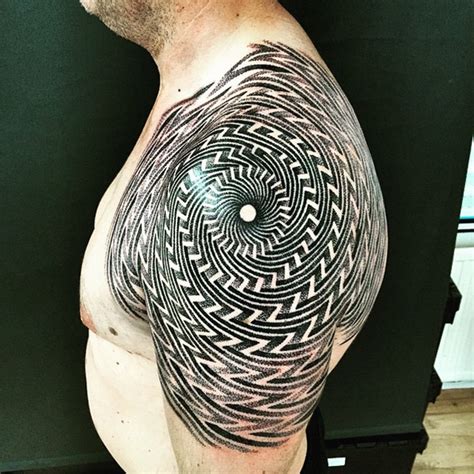 Trippy Optical Illusion Tattoo