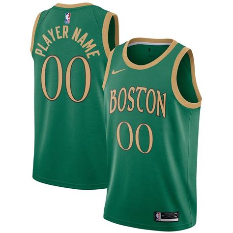 Boston Celtics Nike 2019/20 Swingman Custom Jersey Green - City Edition in 2021 | Boston celtics ...