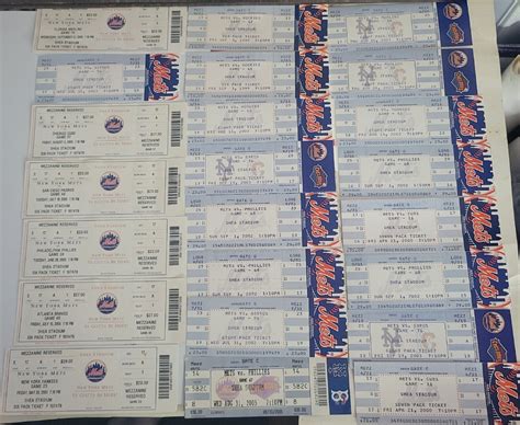 NY Mets Ticket Stubs Lot 1998-2005 47 Total | eBay