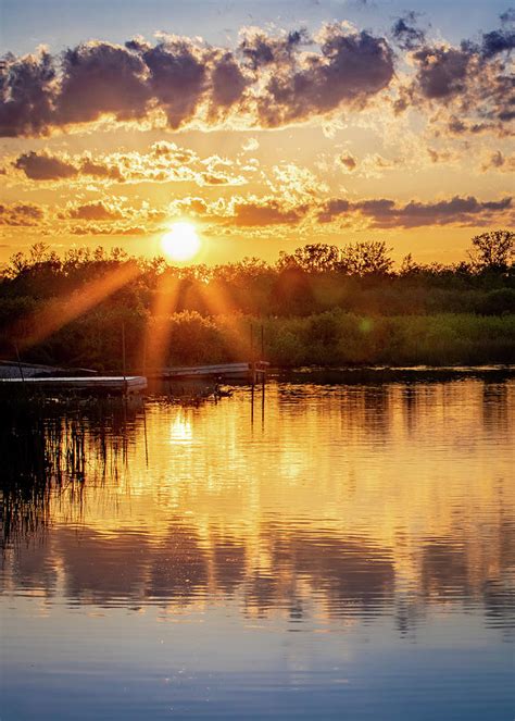 Ottawa Lake at Sunset II - V Photograph by Mike Brickl - Pixels