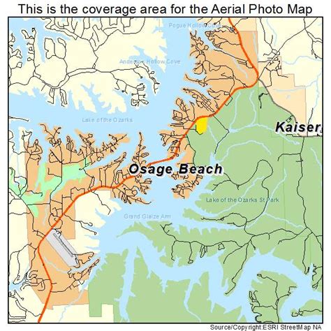 Aerial Photography Map of Osage Beach, MO Missouri