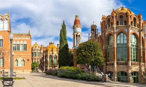 Inside Sant Pau Hospital complex in Barcelona, modernism architecture ...