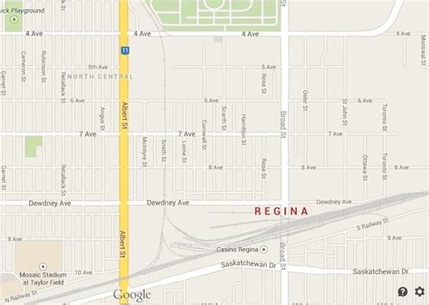 Map of Regina Downtown