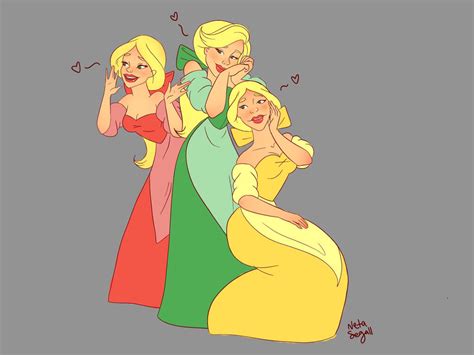 The three bimbettes - beauty and the beast fan art by NetaSegallDigitalArt on DeviantArt