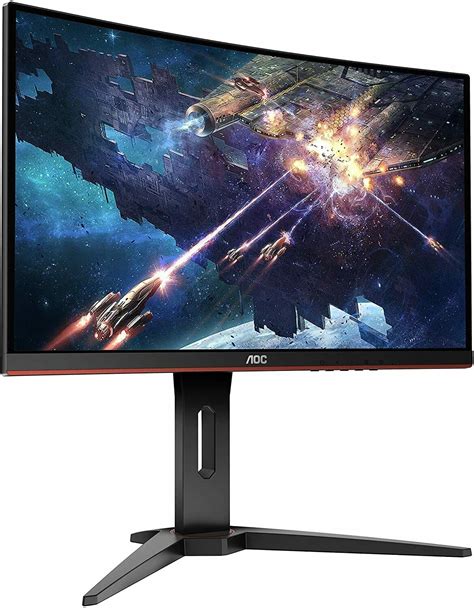 AOC C24G1A 24" Curved Frameless Gaming Monitor, FHD 1920x1080, 1500R, VA, 1ms MPRT, 165Hz (144Hz ...