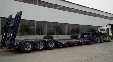 Lowboy trailer dimension for 4 axles