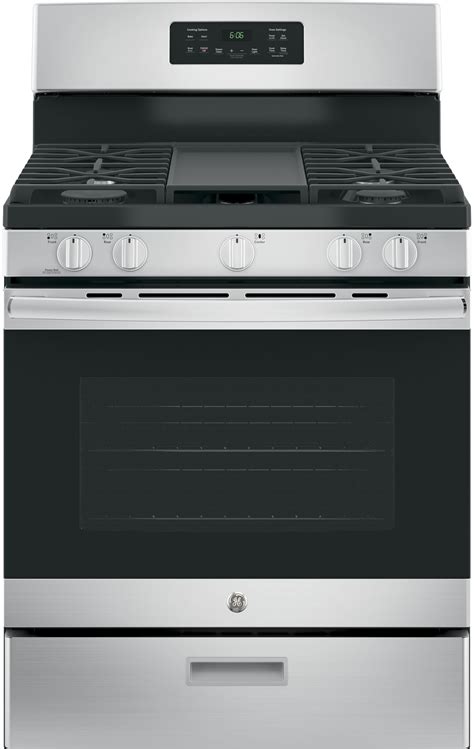 GE JGBS66REKSS 30 Inch Free-Standing Gas Range with 5 Sealed Burners, 5 ...