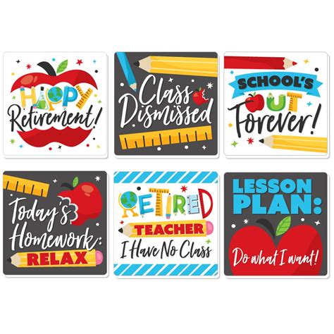 Teacher Retirement Funny Happy Retirement Party Decorations Drink Coasters Set of 6 - Etsy