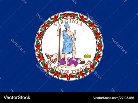 Flag virginia state usa Royalty Free Vector Image