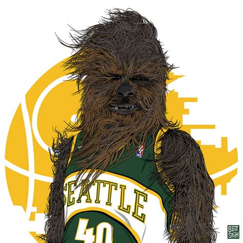 Chewbacca / Seattle Sonics Mashup on Behance