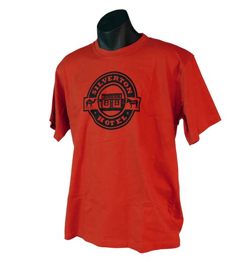 Red T-Shirt Black logo - Silverton Hotel