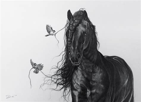 Friesian Horse Drawing