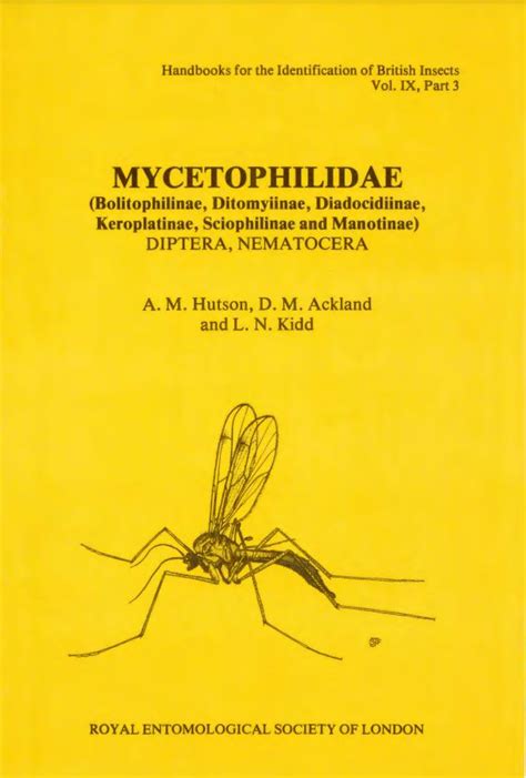 Diptera - Nematocera. Mycetophilidae (Bolitophilinae, Ditomyiinae, Diadocidiinae, Keroplatinae ...