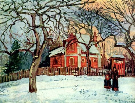 Chestnut Trees, Louveciennes, Winter, 1872 - Camille Pissarro - WikiArt.org