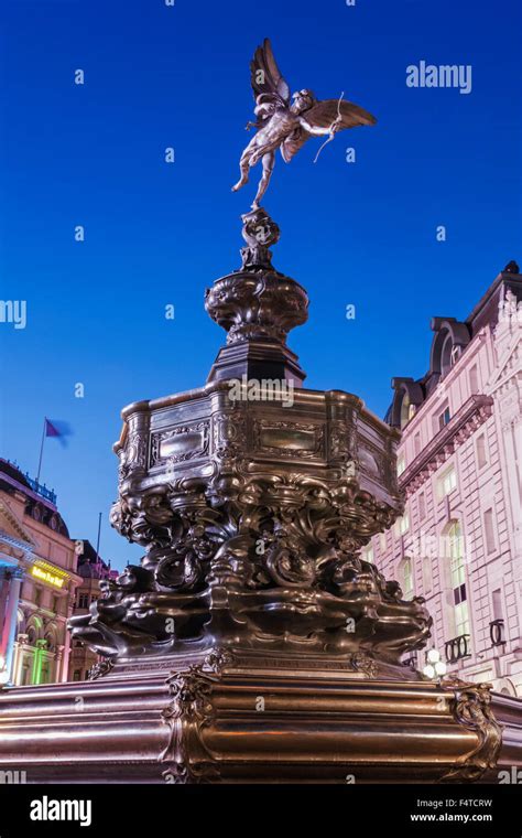 England, London, Piccadilly Circus, Eros-Statue Stockfotografie - Alamy