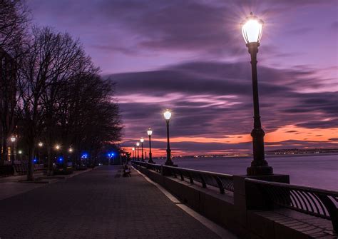 Evening Street Lamp Beside Bay 4k Wallpaper,HD Nature Wallpapers,4k Wallpapers,Images ...