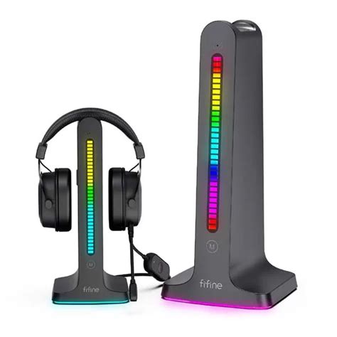 FIFINE AmpliGame SC3 Gaming Audio Mixer Streaming 4-Channel RGB Mixer with XLR Microphone ...