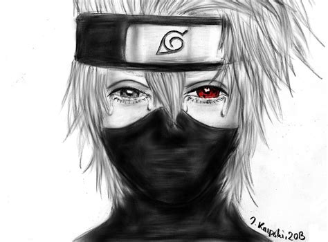 Kakashi crying over Obito by c0reja on DeviantArt