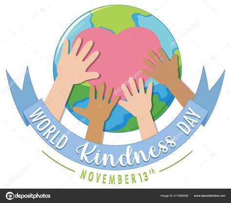 World Kindness Day Poster Design Illustration Stock Vector by ...