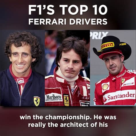 F1's Top 10 Ferrari Drivers of All Time | The top 🔟 Ferrari F1 drivers ️🇮🇹 Go and watch the full ...